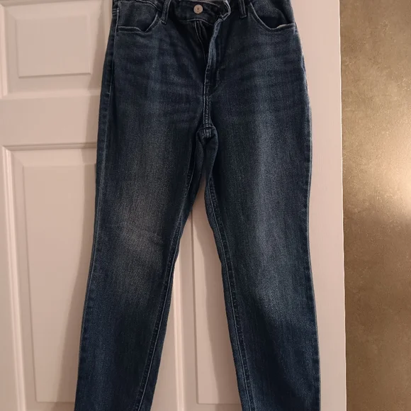 Old Navy Dark Blue High-Rise Jeans 6 Wow Straight High Rise - Picture 2 of 2